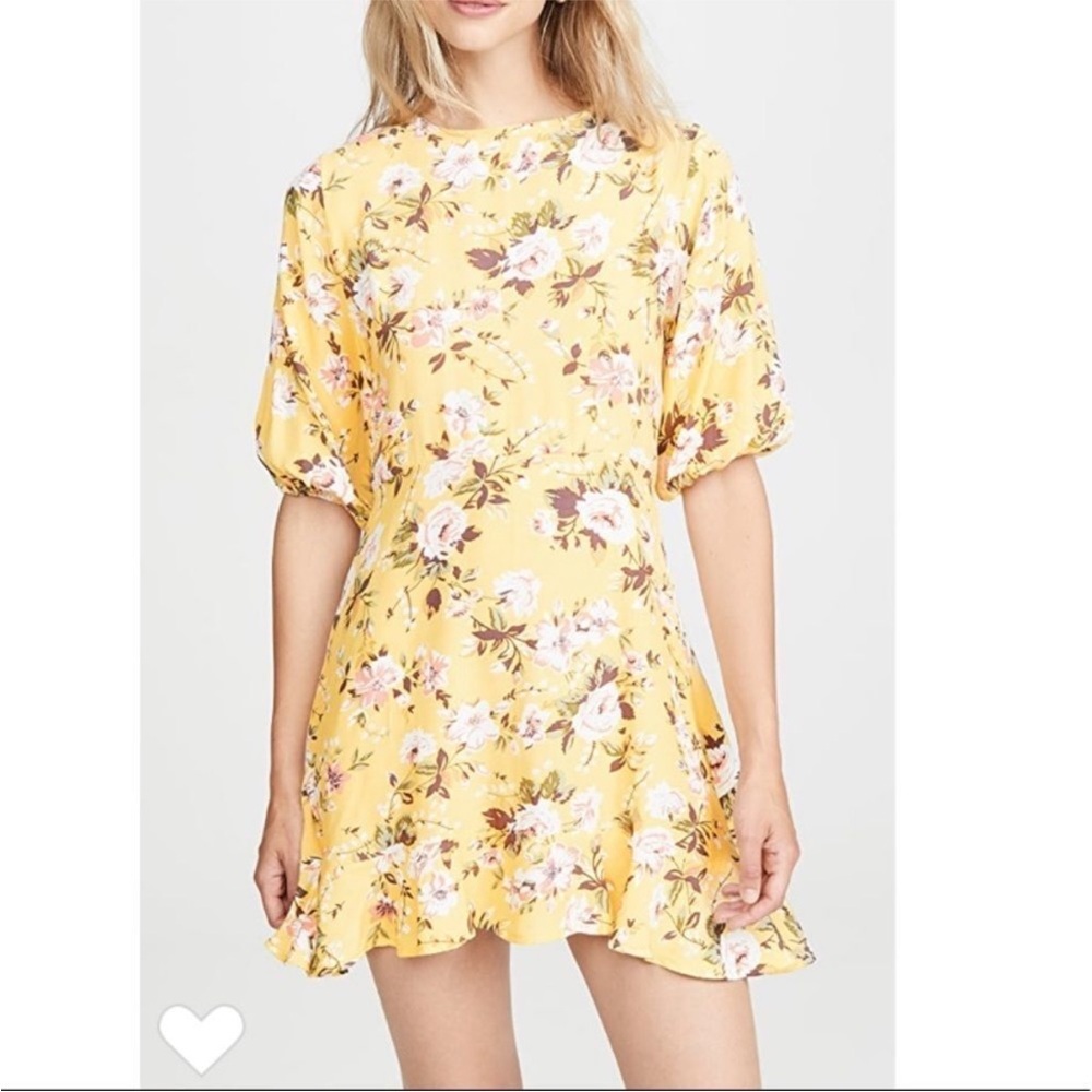 Floral Yellow Dress faithfull the brand